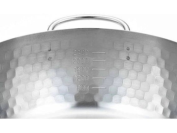Yukihira Stainless Snow Flat Pot with Loop Handle, 24cm