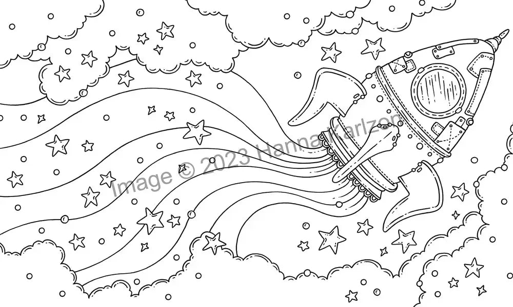Space Coloring + Activity Book
