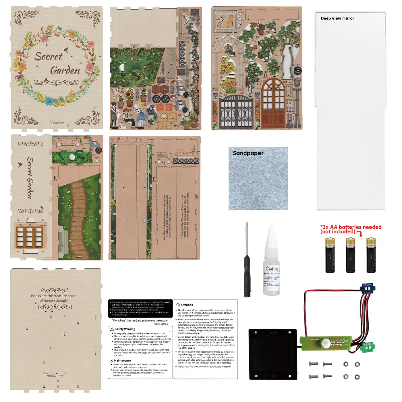 DIY Miniature House Book Nook Kit - Secret Garden