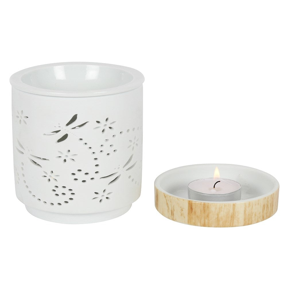 Dragonfly Matte Ceramic Oil Burner / Wax Warmer