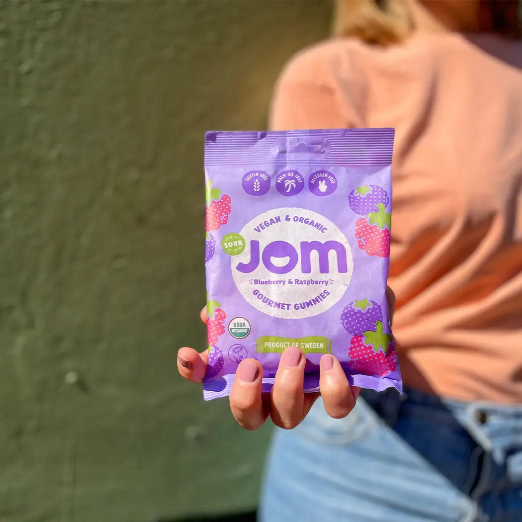 Swedish Organic and Vegan Sour Blueberry & Raspberry Gummies