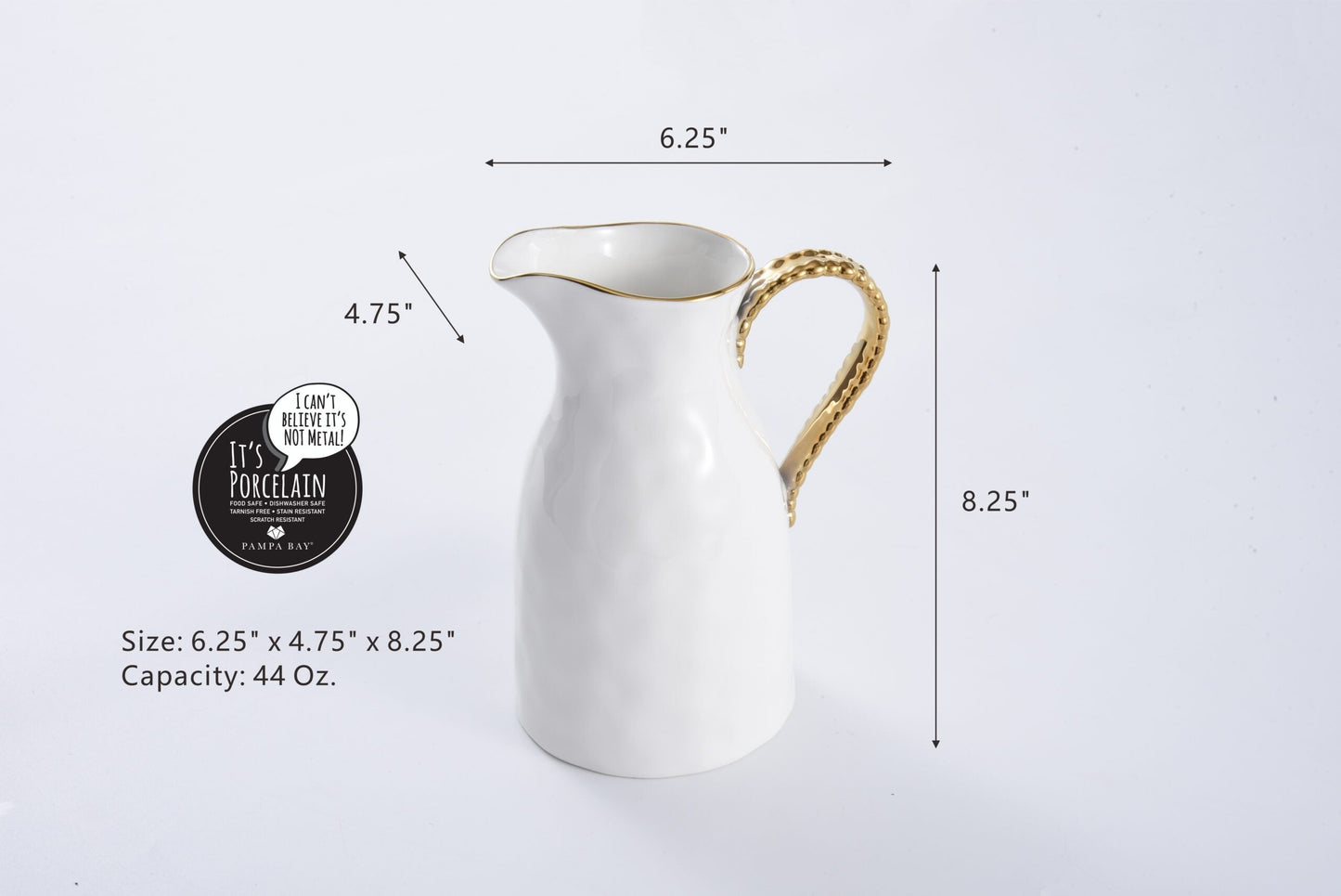 Golden Salerno Water Pitcher