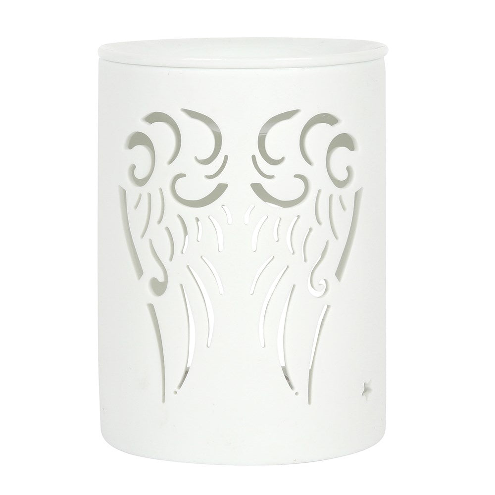 White Angel Wings Oil Burner and Wax Warmer