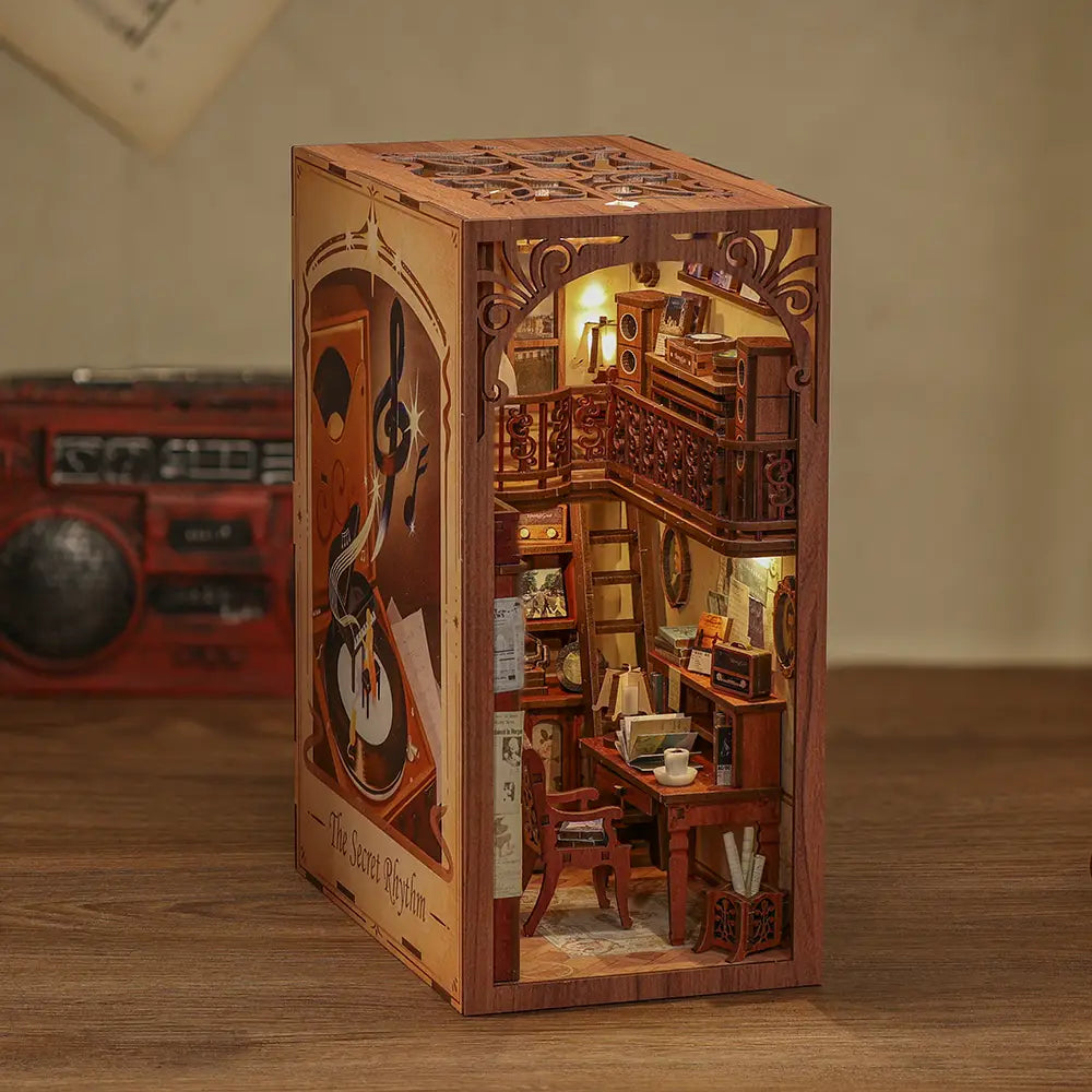 DIY Book Nook Kit - The Secret Rhythm with Dust Cover