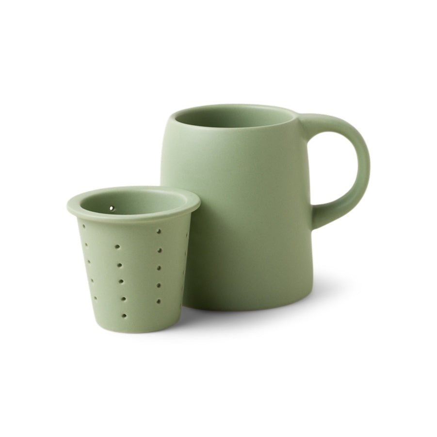 Ceramic Tea Infuser Mug - Sage, 11 Oz