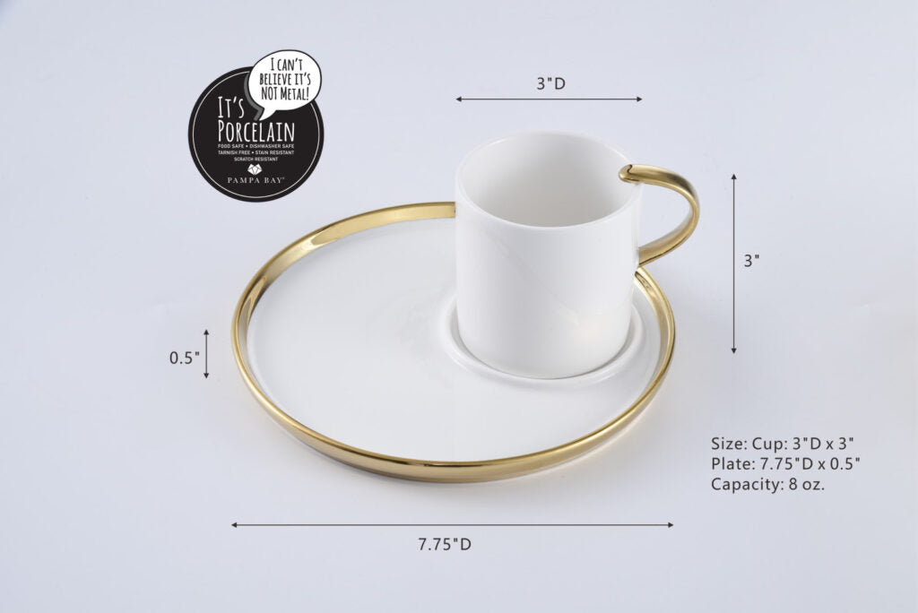 Pampa BayFor Coffee Lovers - Cappuccino Cup and Plate