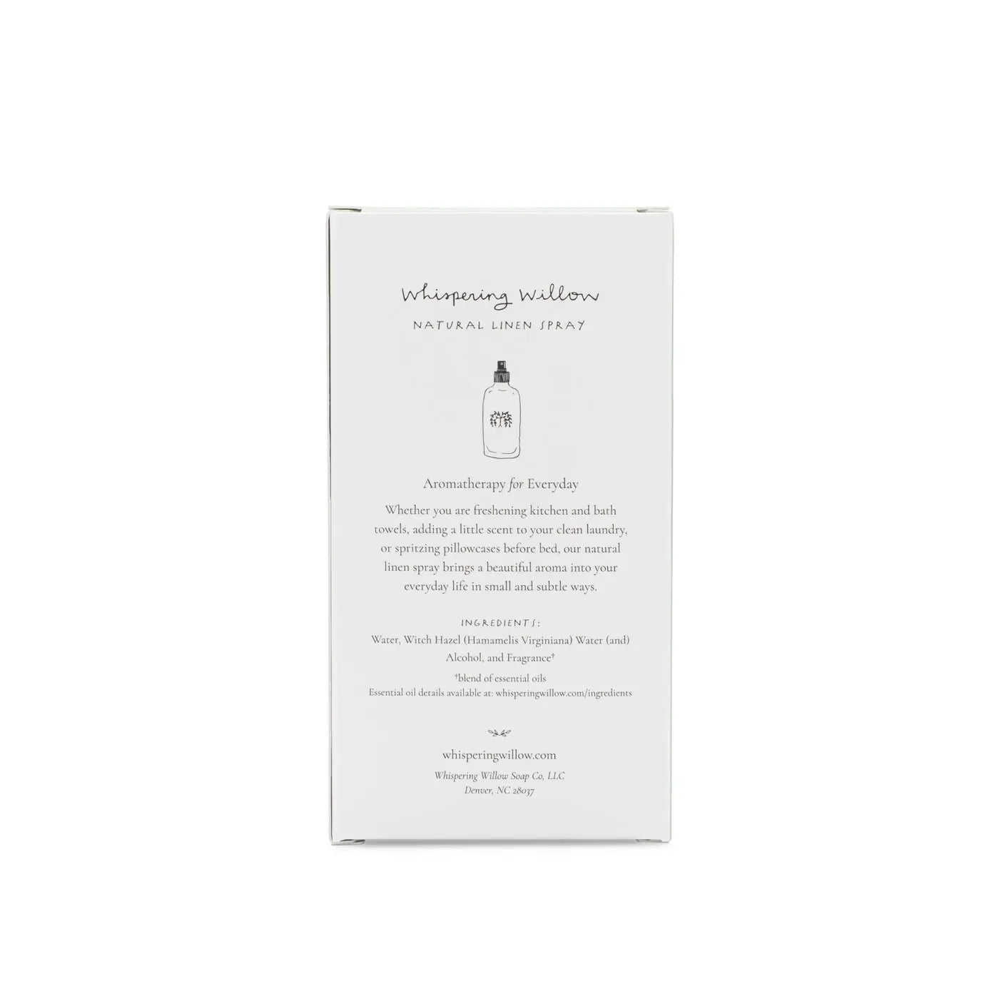 Whispering Willow Lavender Linen Spray - 4oz Glass Bottle