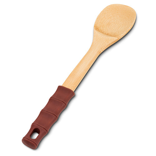 Bamboo serving spoon "Terrestrial" with silicone handle 30.5cm