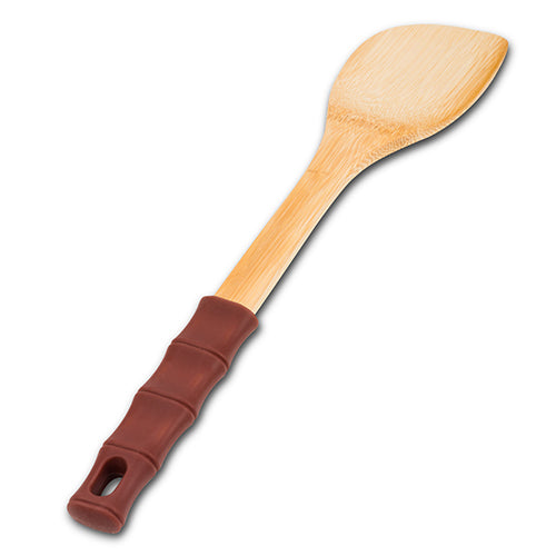 Bamboo serving spatula "Terrestrial" with silicone handle 30.5cm