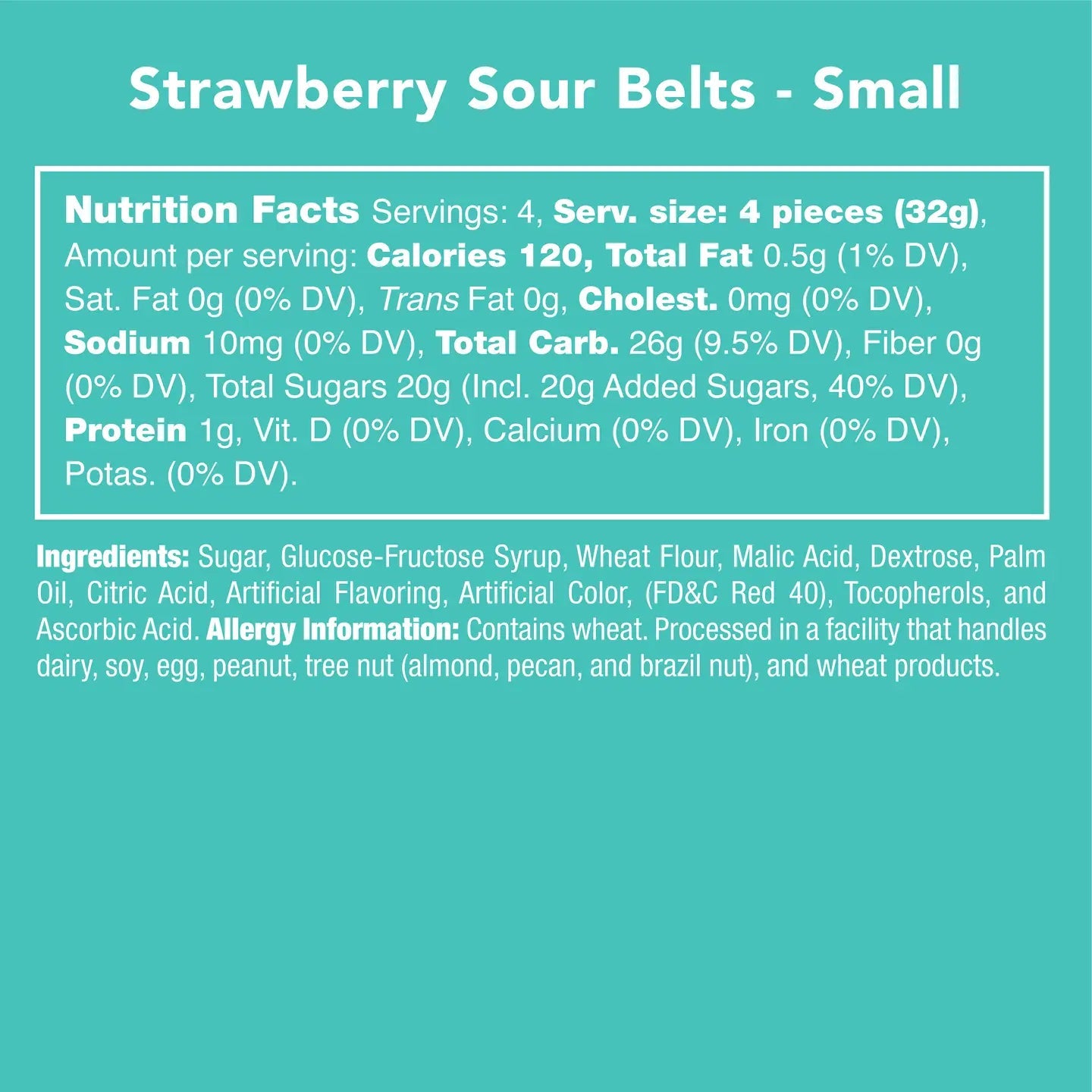 Candy Club Strawberry Sour Belts