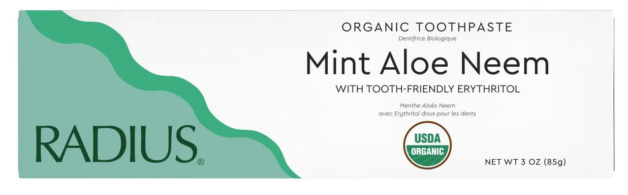 Radius USDA Organic Mint Aloe Neem Toothpaste - 3oz