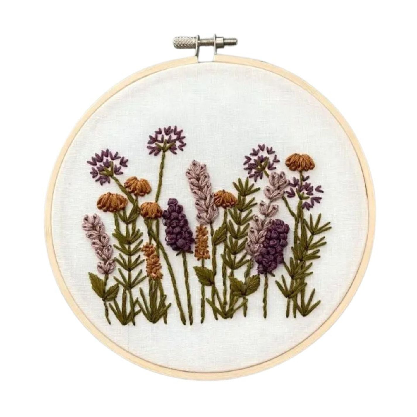 Hand Embroidery KIT - Meadow in Plum