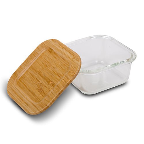 Square glass food container "Arizona" 300ml