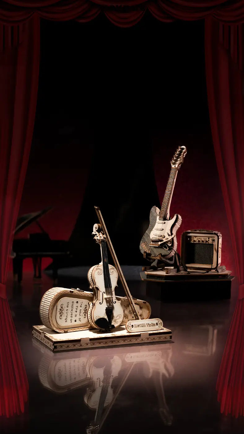 3D Laser Cut Wooden Puzzle - Violin Capricci