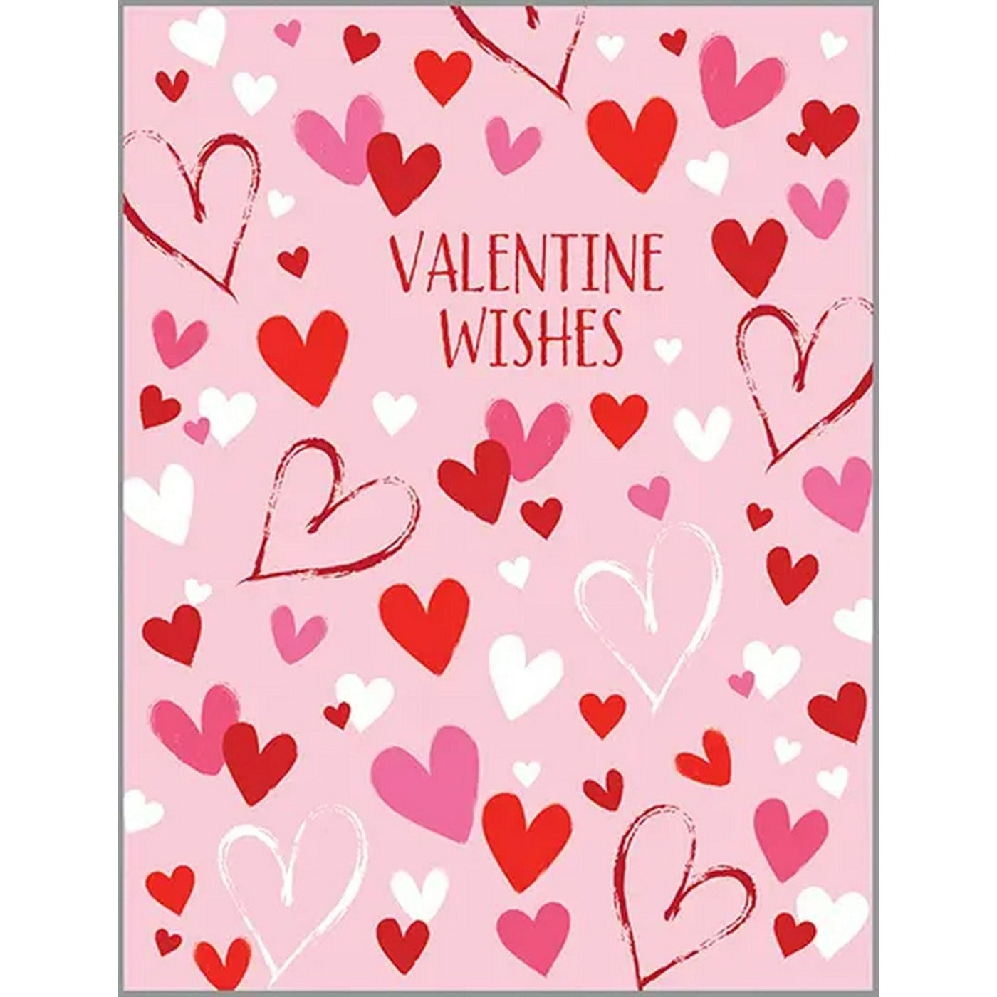 Valentine Card - Hearts on Pink