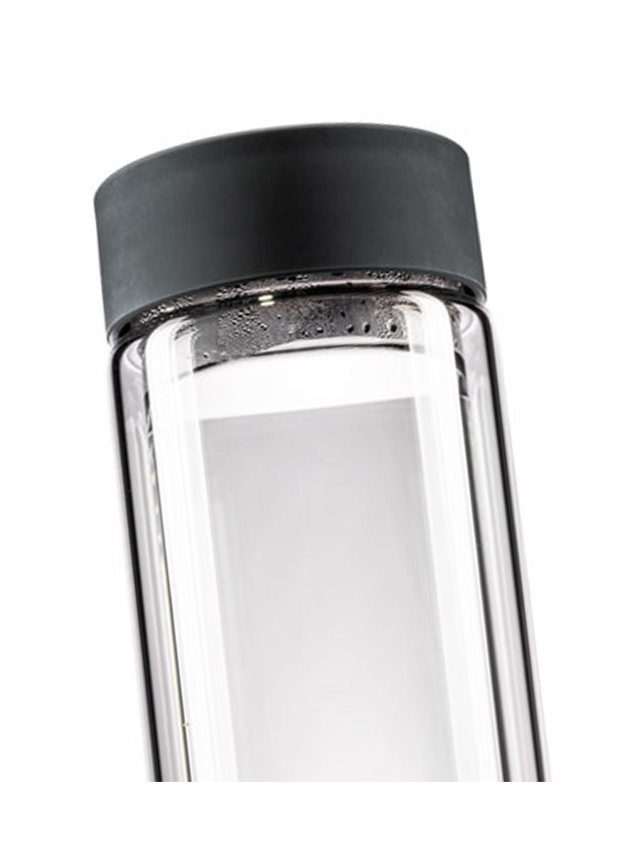 Vitajuwel Via Heat Wellness | Double-Walled Tea Bottle With
Amethyst, Rose Quartz & Clear Quartz