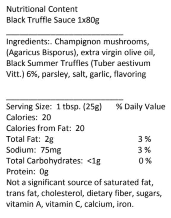 Black Truffle Sauce 6x90g