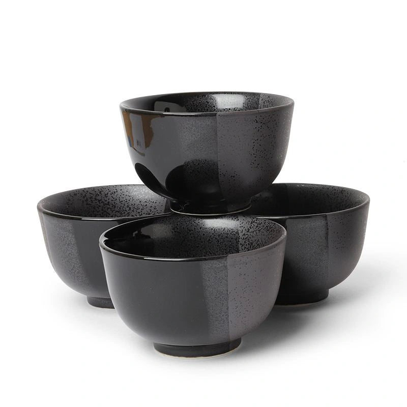 Black Ombre Square Tea Set of 5