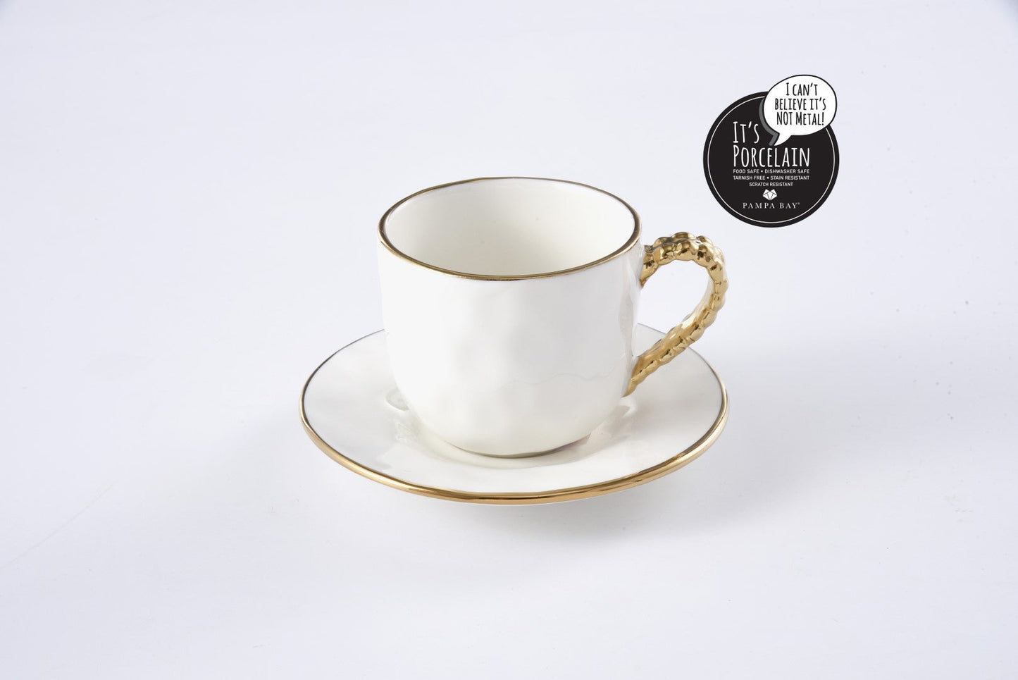 Golden Salerno Espresso Cup and Saucer
