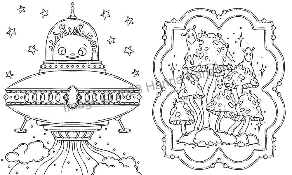 Space Coloring + Activity Book