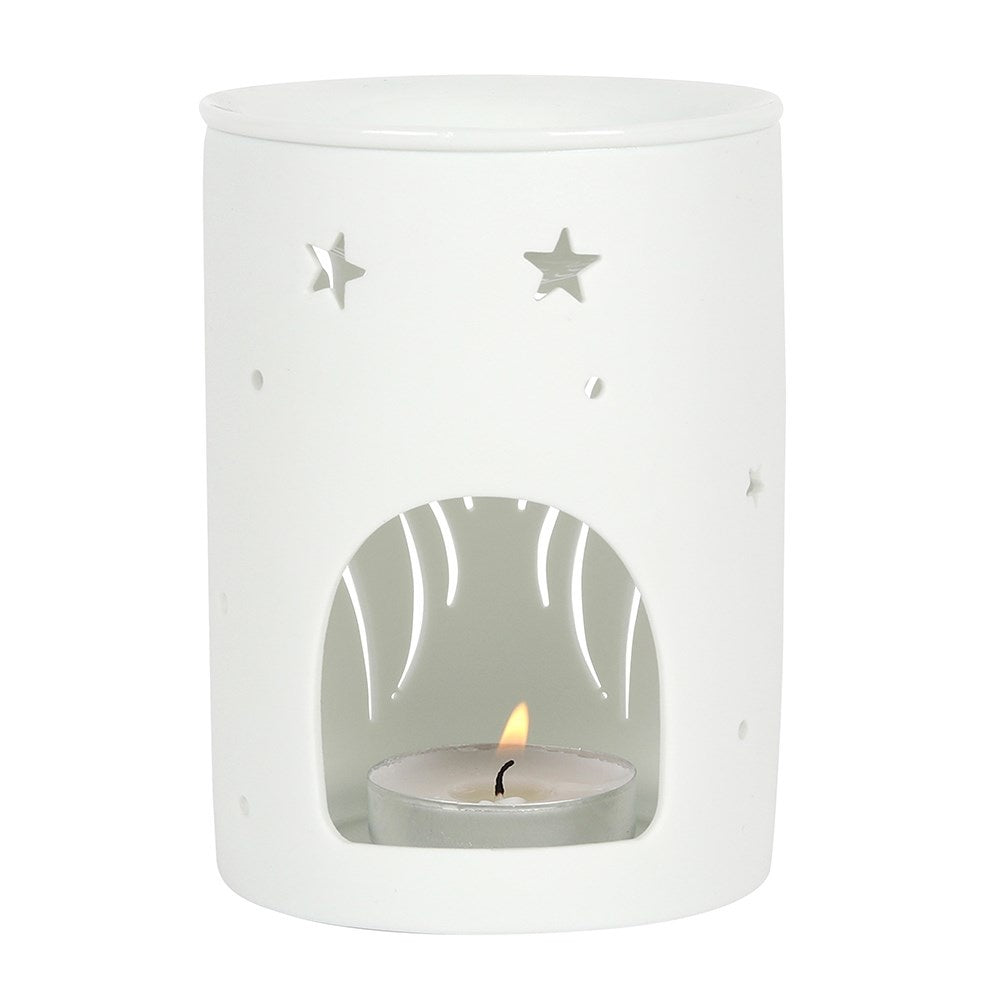 White Angel Wings Oil Burner and Wax Warmer