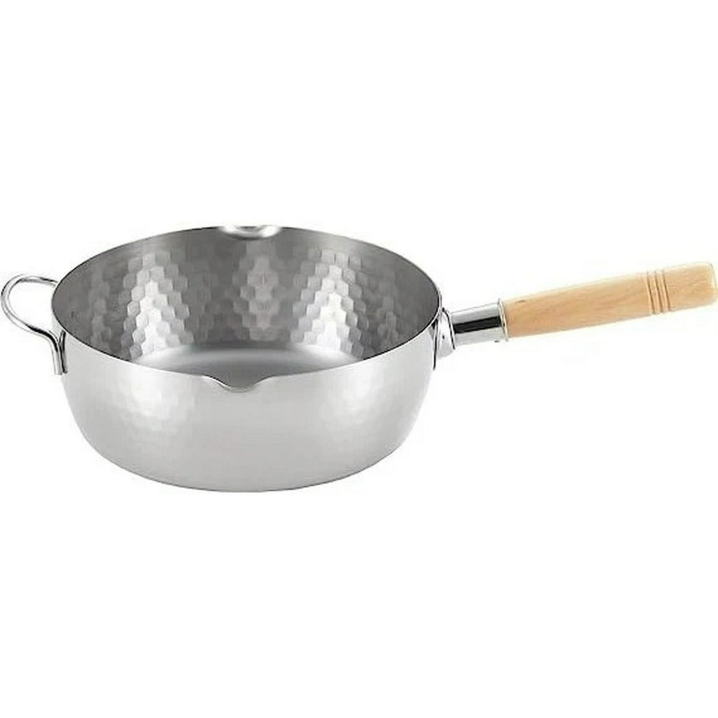 Yukihira Stainless Snow Flat Pot with Loop Handle, 24cm