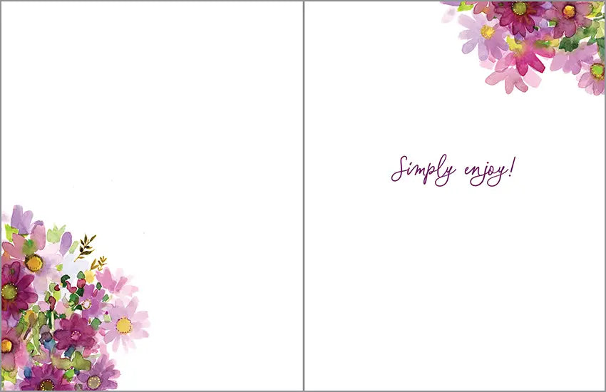 Birthday Greeitng Card - Bucket of Flowers