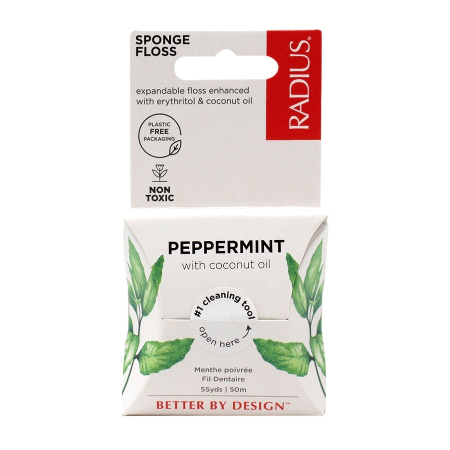 Vegan Peppermint Sponge Floss - 55yd