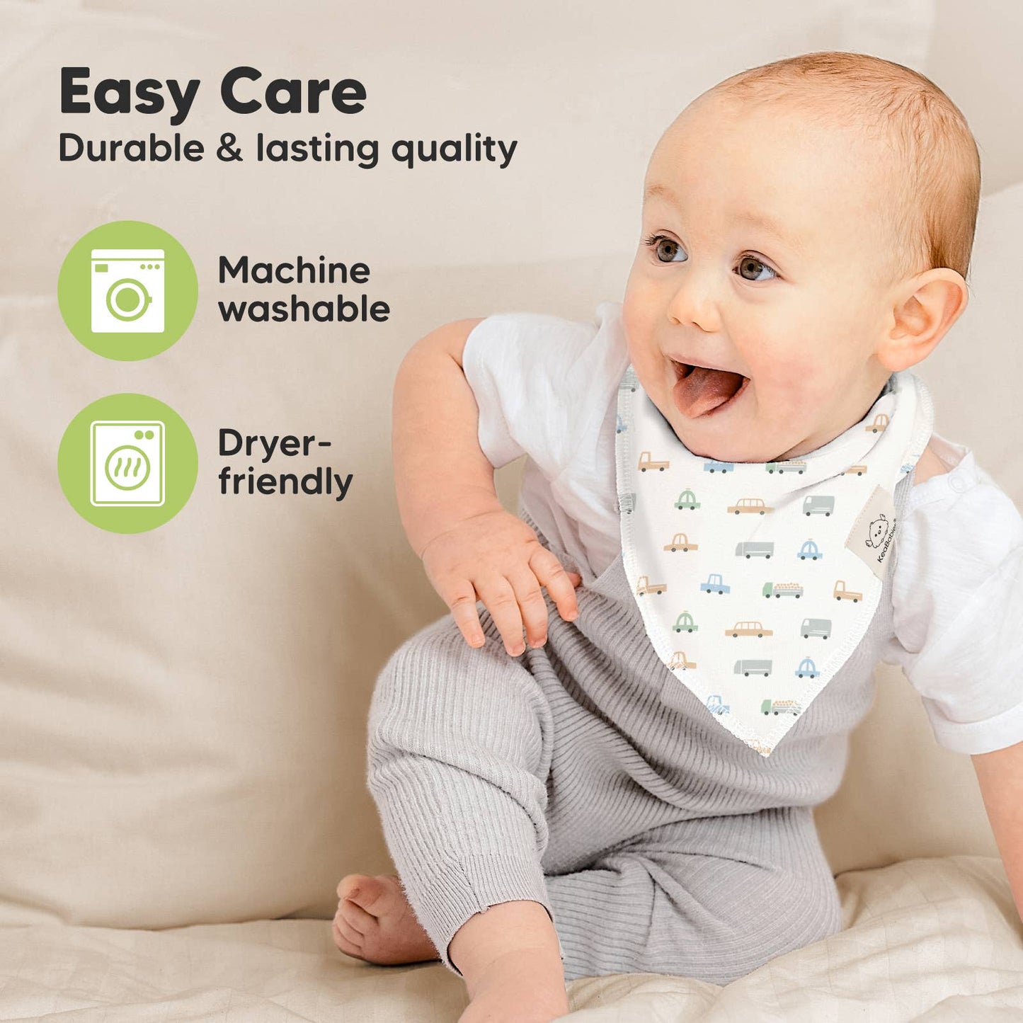 8-pack Baby Bandana Bibs for Boys and Girls - Vessels