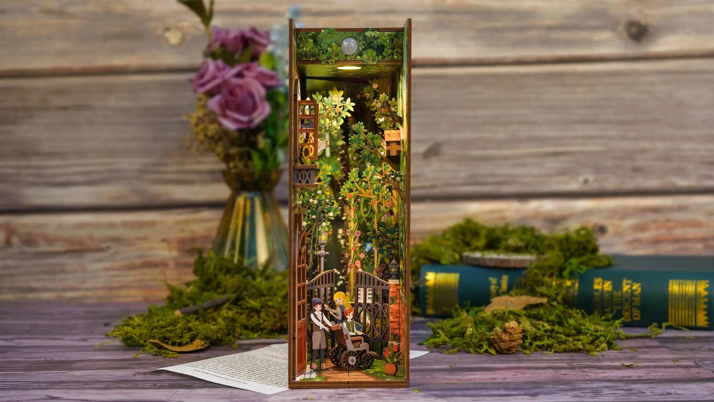 DIY Miniature House Book Nook Kit - Secret Garden