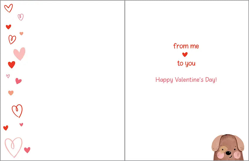 Valentine Card - Puppy & Balloon