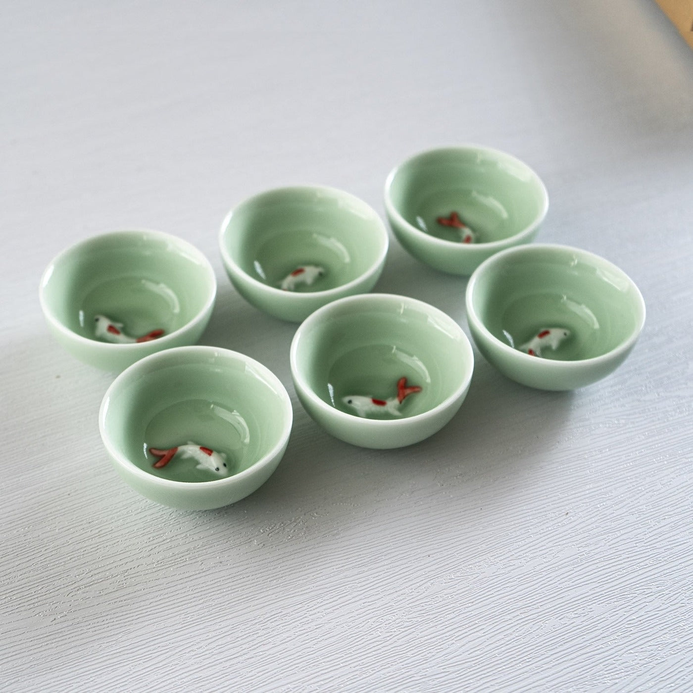 Koi Fish Kung Fu Tea Cups 6 Piece Set