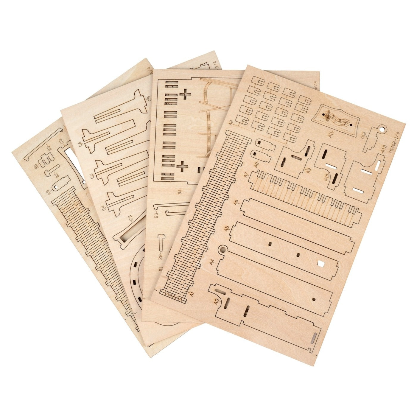 3D Laser Cut Wooden Puzzle - Grand Piano