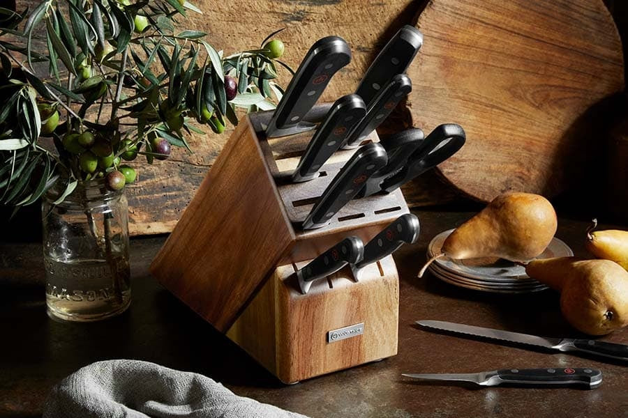 15-Slot Acacia Knife Block