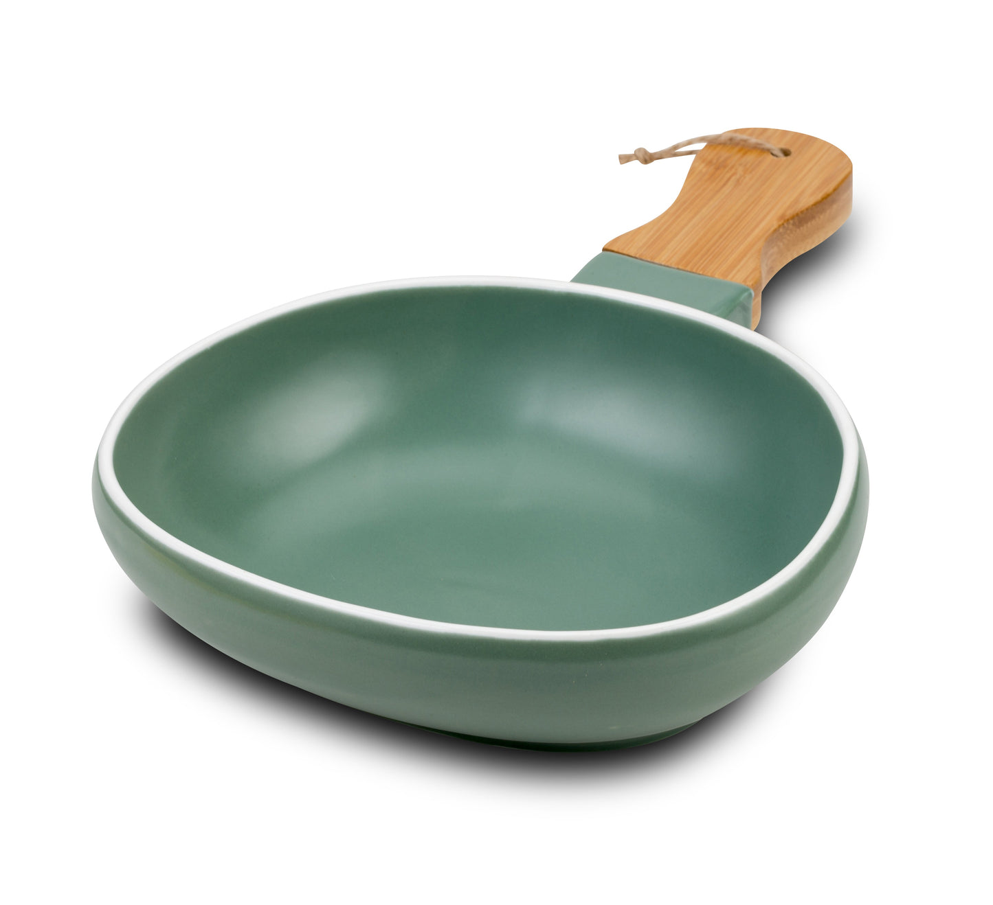 Porcelain plate "Terrestrial" with bamboo handle 31.5cm