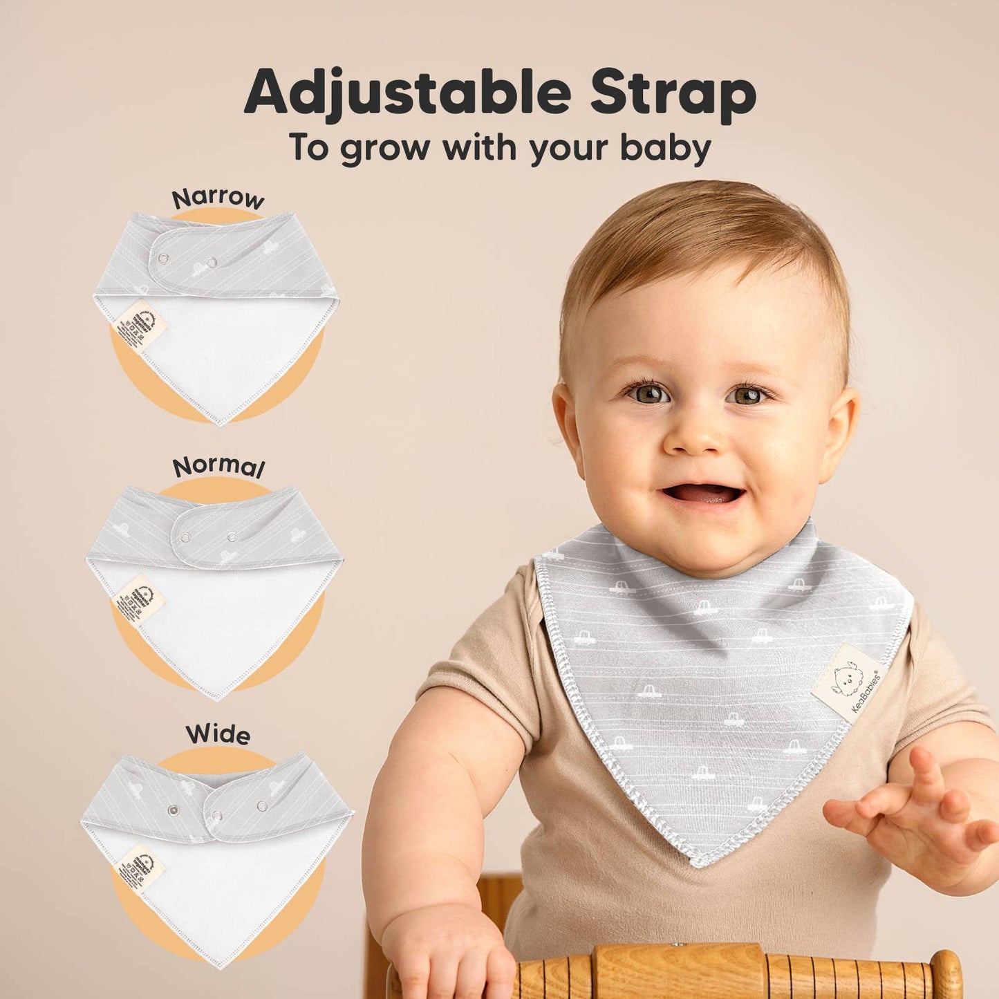 8-pack Baby Bandana Bibs for Boys and Girls - Vessels