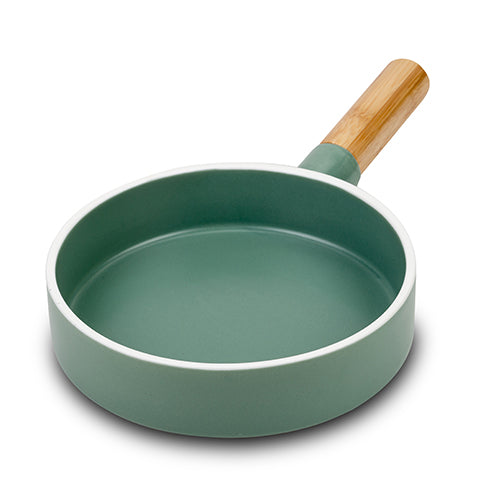 Porcelain serving pot "Terrestrial" with bamboo handle 34cm