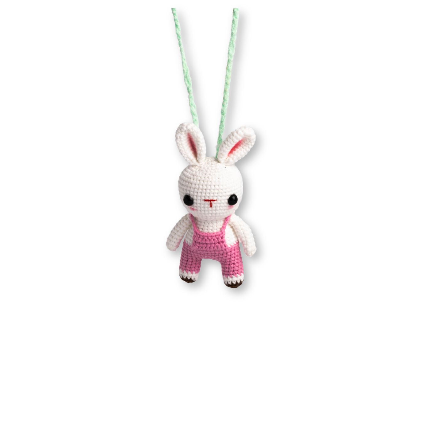 Handmade Crochet Bunny with Pink Pants