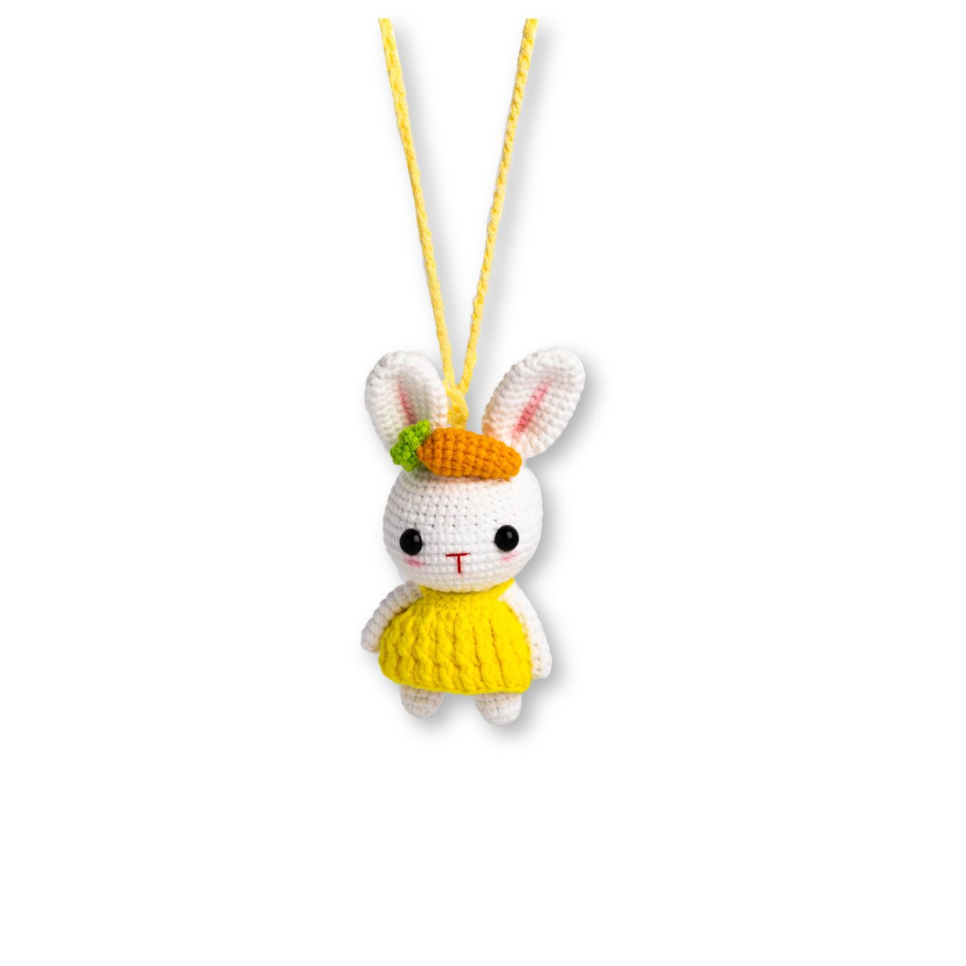 Handmade Crochet Bunny with Yellow Skirt