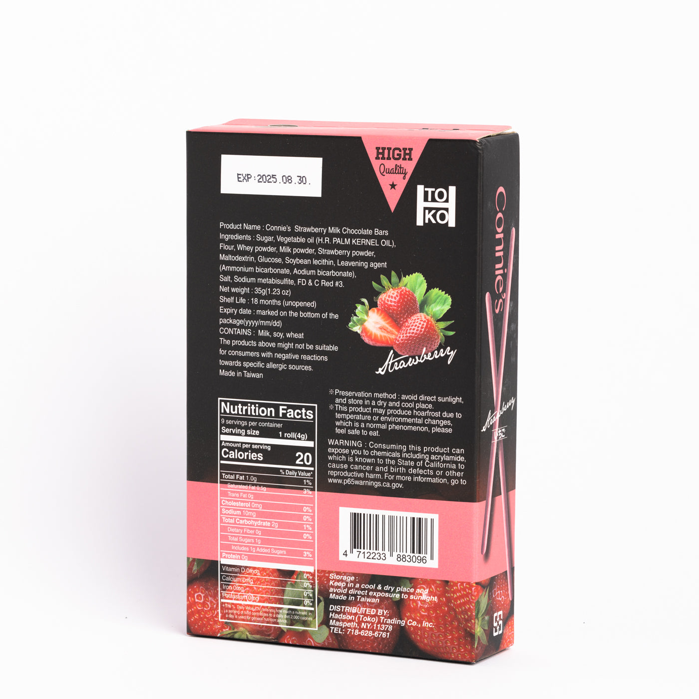 Toko Strawberry Milk Choco Stick-1.23oz