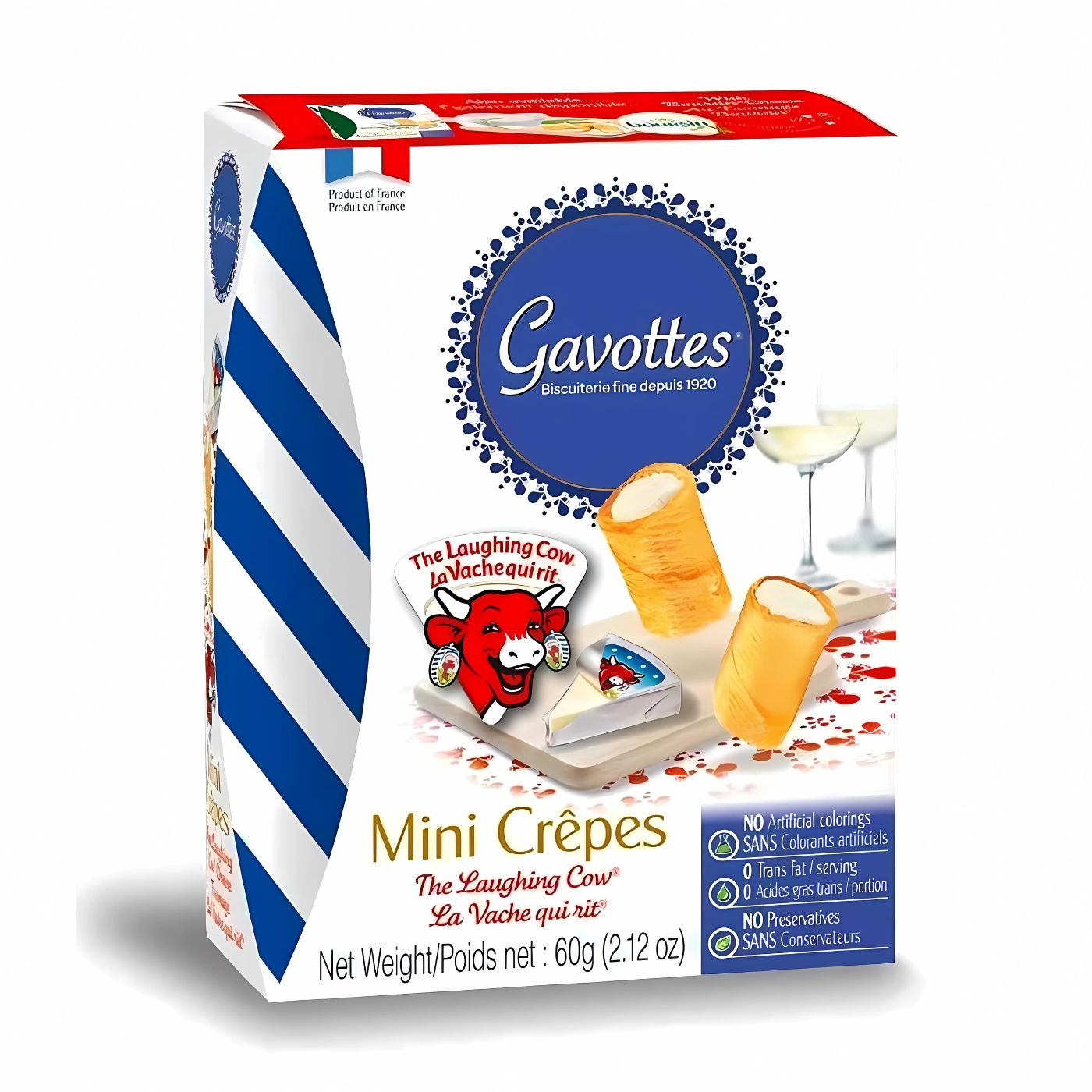 Gavottes French Mini Crepes Filled with Laughing Cow Cheese