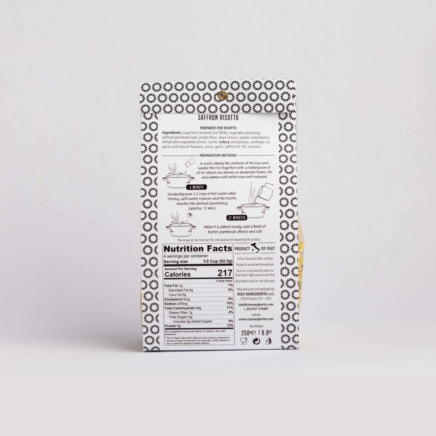 Rice with Saffron 250 gr Riso Margherita