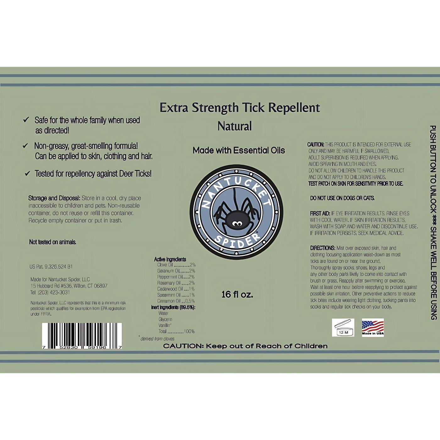 Nantucket Spider Extra Strength Tick Repellent