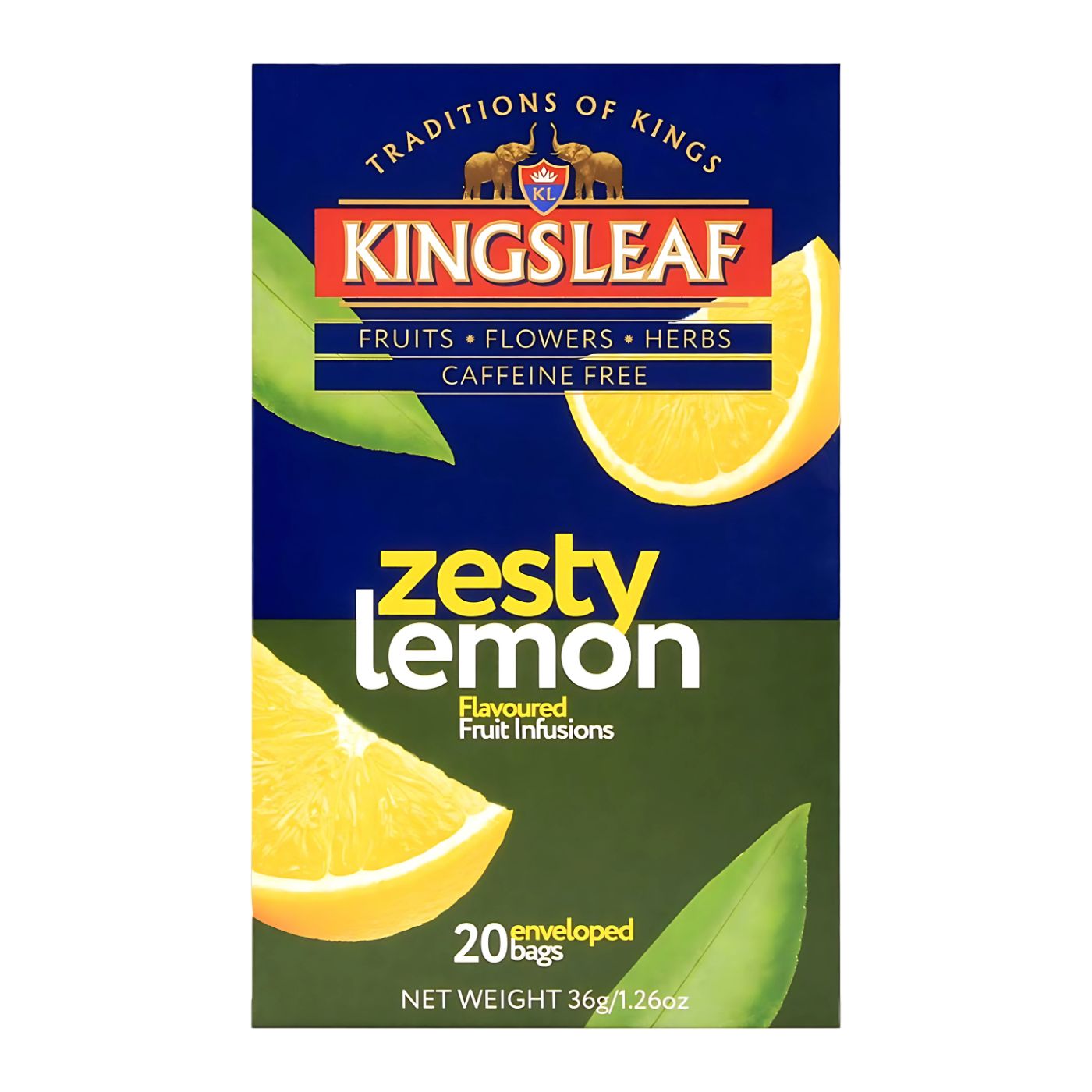 Kingsleaf Zesty Lemon Ceylon Tea (Caffeine Free)