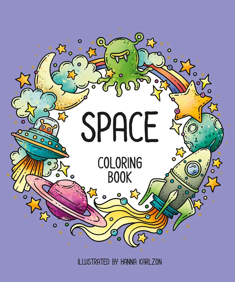 Space Coloring + Activity Book