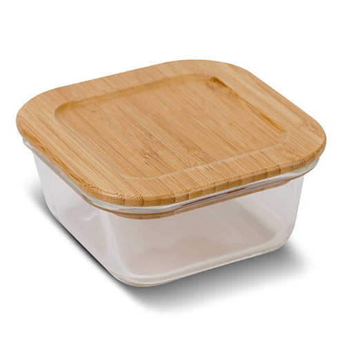 Square glass food container "Arizona" 300ml