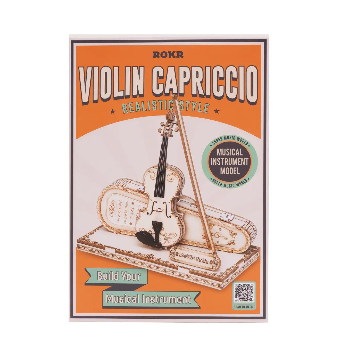 3D Laser Cut Wooden Puzzle - Violin Capricci