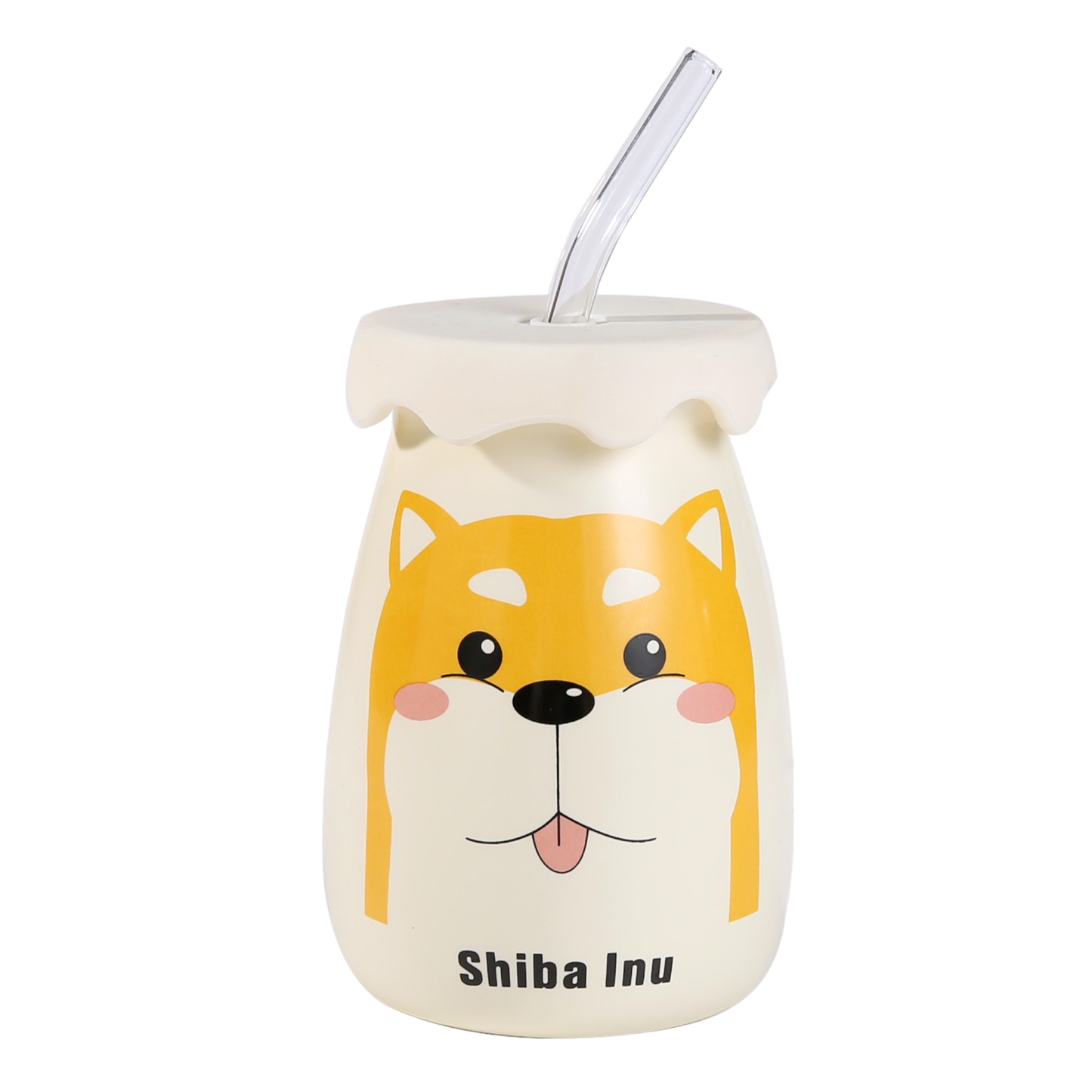 Shiba Inu Dog 14oz Mug With Lid and Straw (12/36)