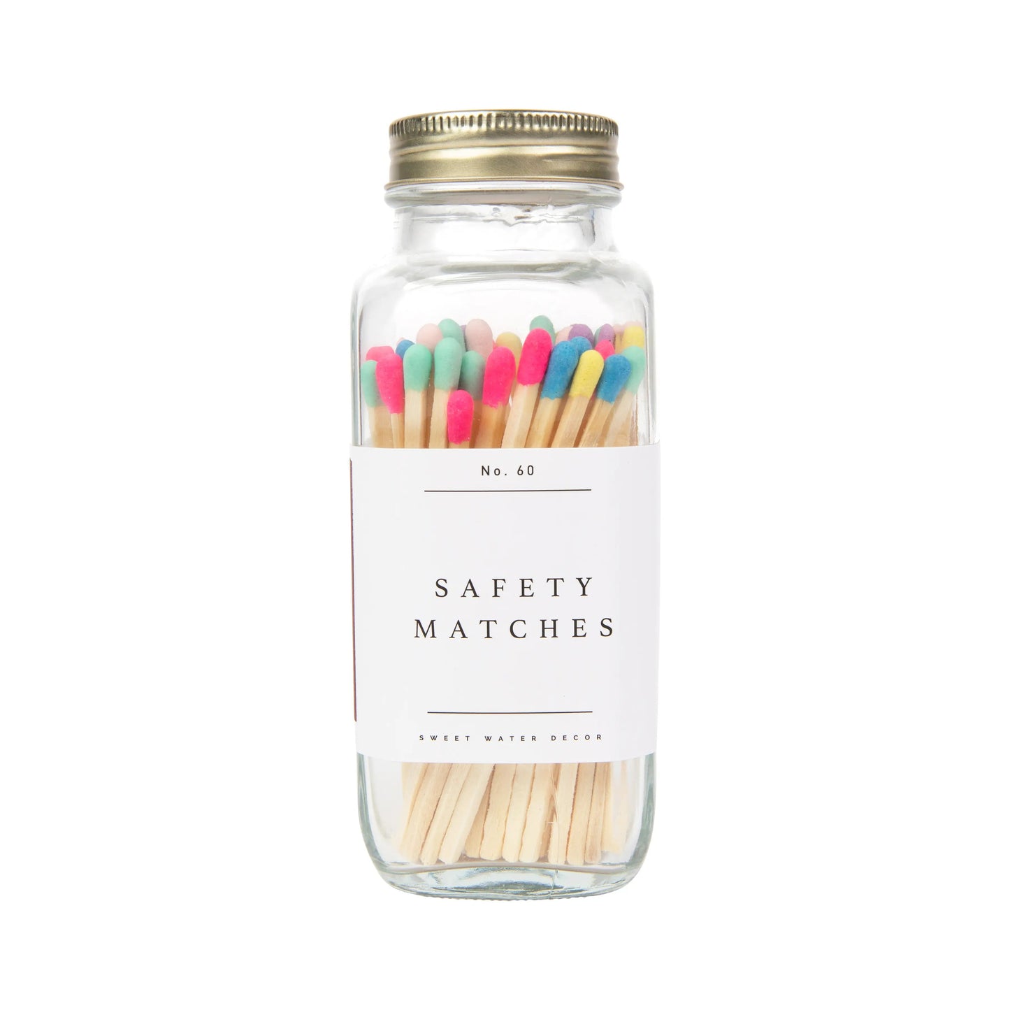 Multicolor Rainbow Safety Matches - 60 Count, 3.75"