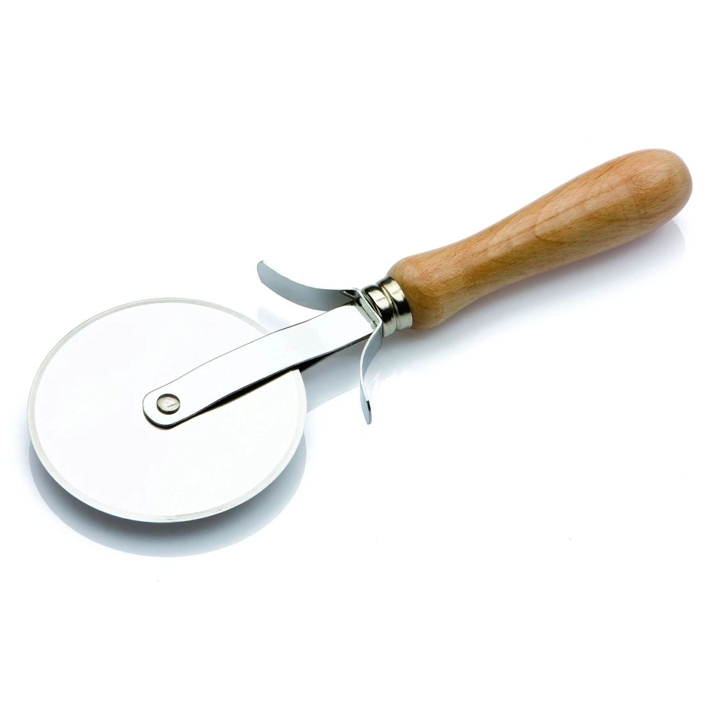 Stainless Steel Professional Pizza Cutter with Wooden Handle